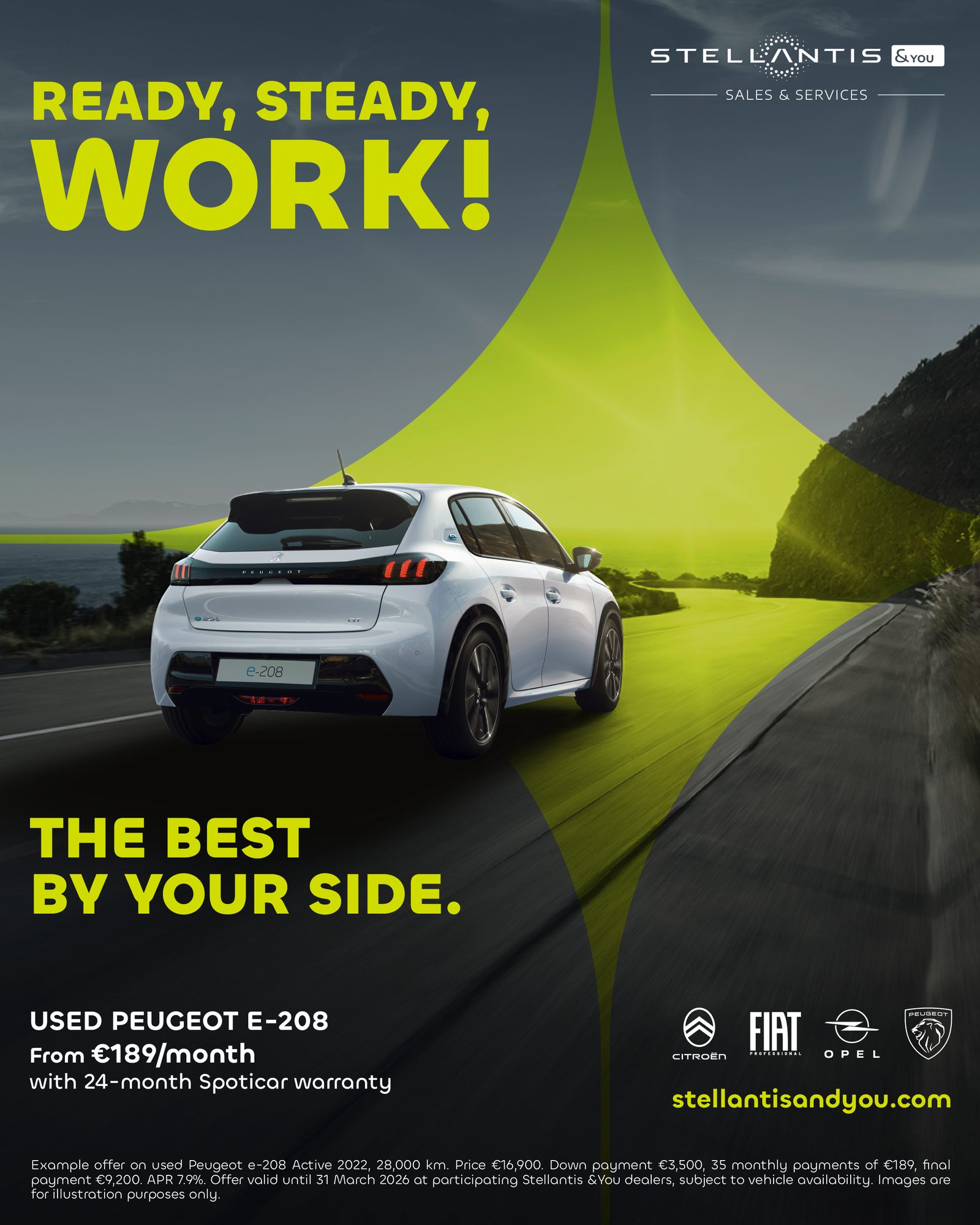Ready, steady, work! used car campaign post