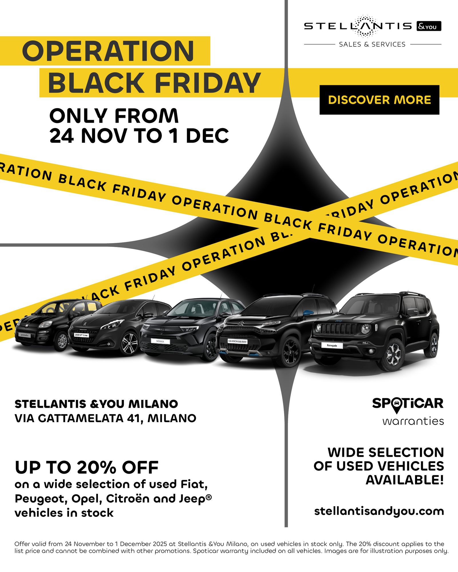 Operation Black Friday used car campaign post